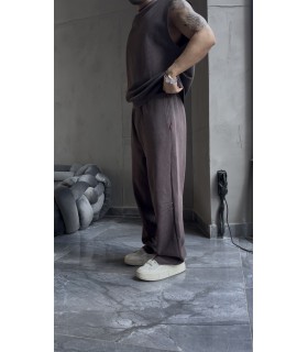 BAGGY YAN ÖZEL DESEN DETAYLI EŞOFMAN