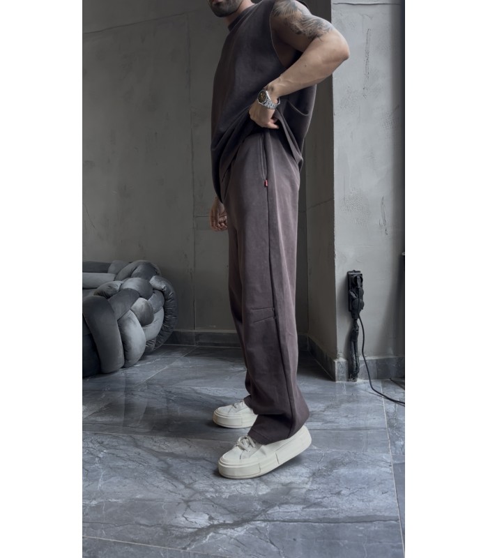 BAGGY YAN ÖZEL DESEN DETAYLI EŞOFMAN