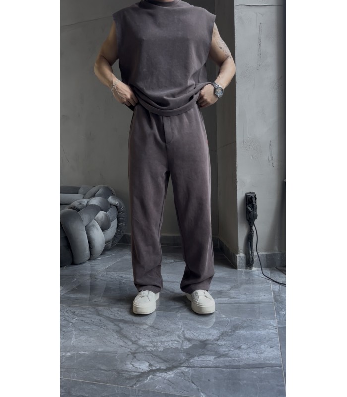 BAGGY YAN ÖZEL DESEN DETAYLI EŞOFMAN