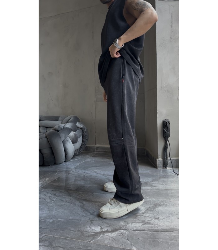 BAGGY YAN ÖZEL DESEN DETAYLI EŞOFMAN