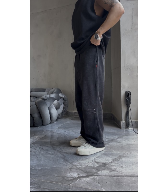 BAGGY YAN ÖZEL DESEN DETAYLI EŞOFMAN