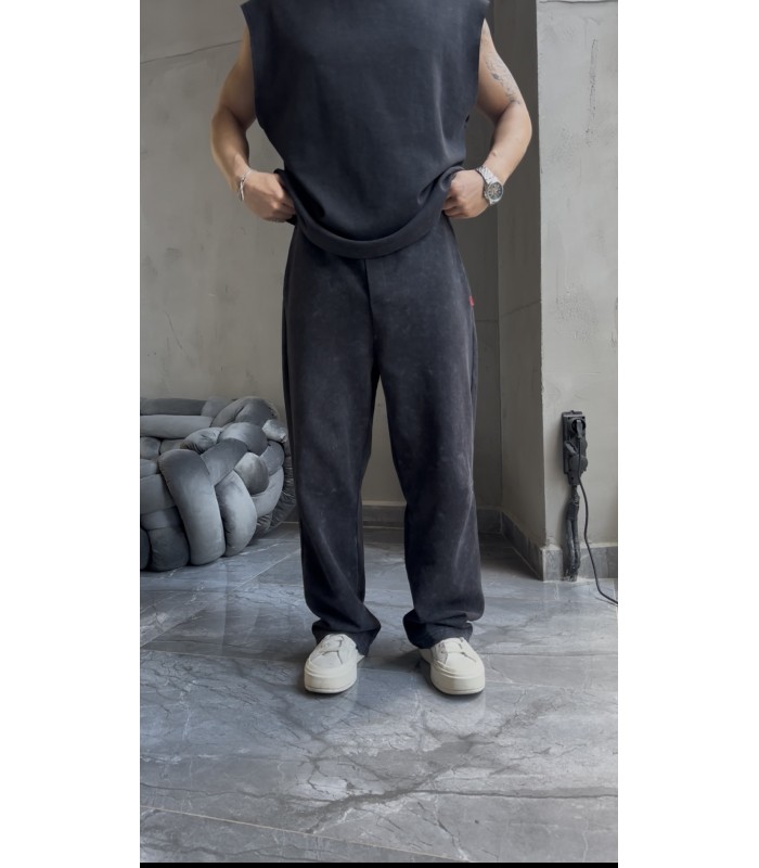 BAGGY YAN ÖZEL DESEN DETAYLI EŞOFMAN