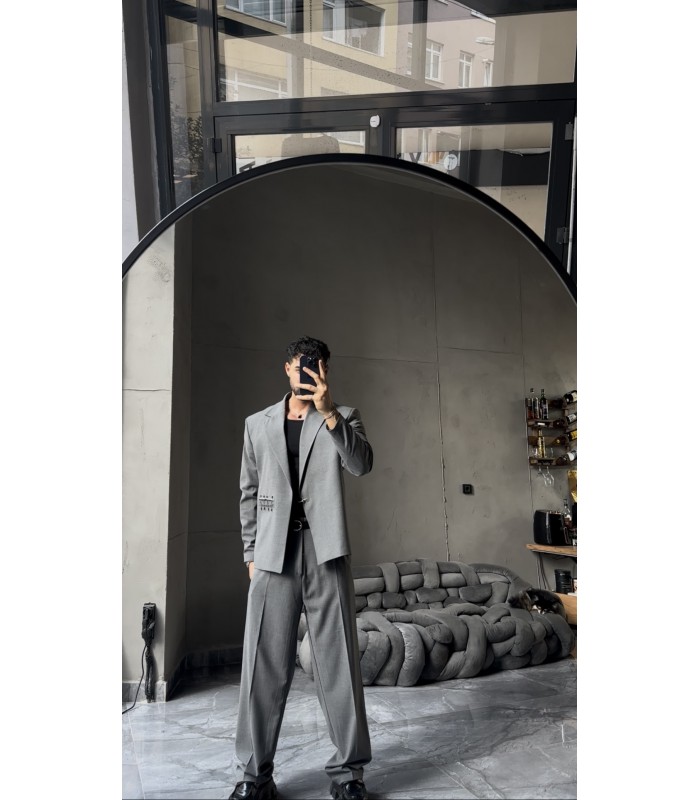 ÖZEL TASARIM OVERSİZE YANDAN KANCA DETAYLI  TAKIM