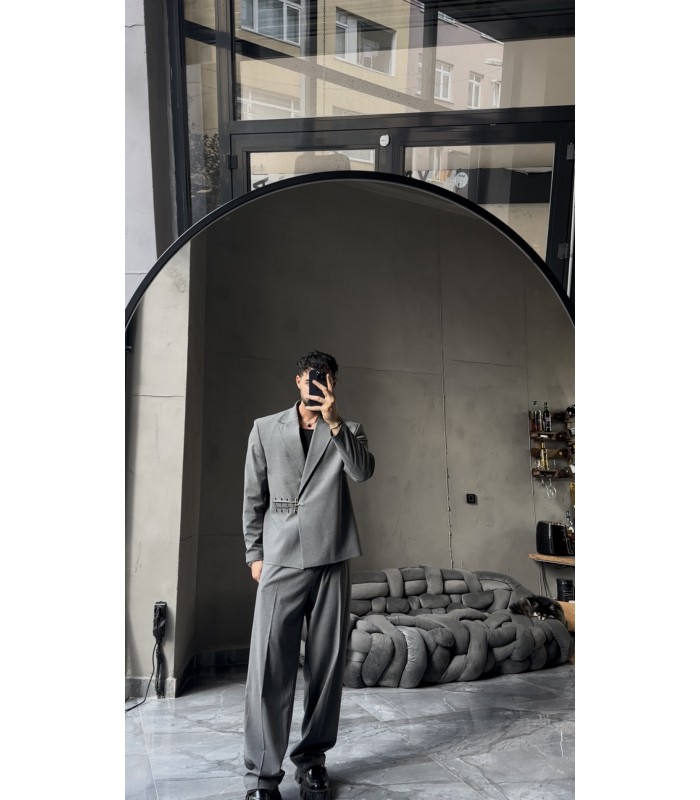 ÖZEL TASARIM OVERSİZE YANDAN KANCA DETAYLI  TAKIM