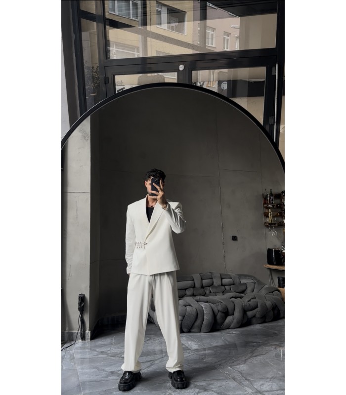 ÖZEL TASARIM OVERSİZE YANDAN KANCA DETAYLI TAKIM