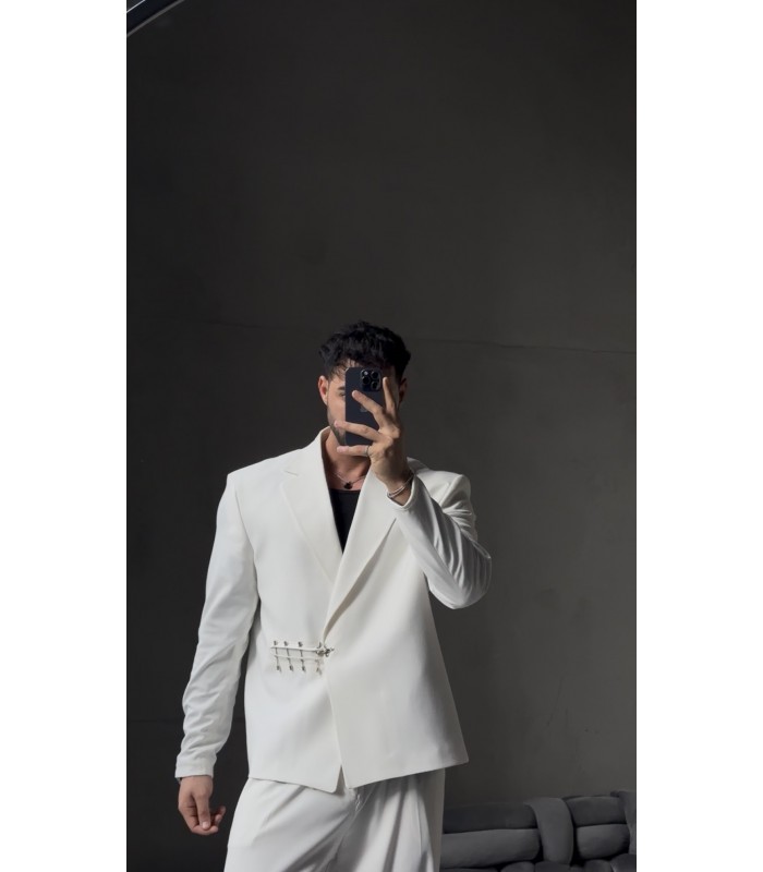 ÖZEL TASARIM OVERSİZE YANDAN KANCA DETAYLI TAKIM