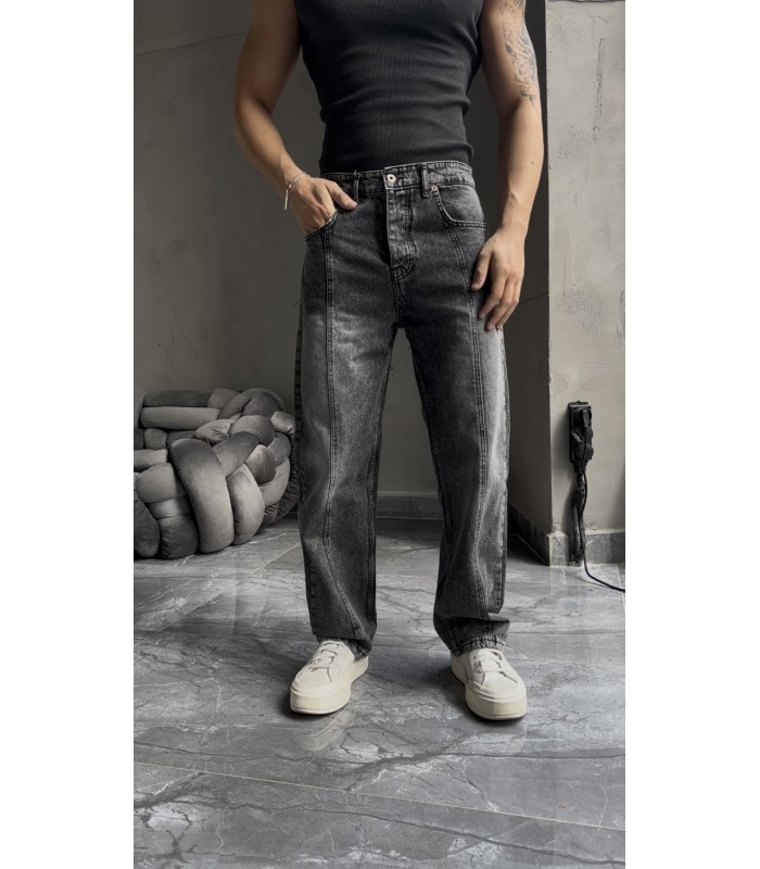 BAGGY YENİ SEZON ŞERİT DETAYLI JEAN PANTALON