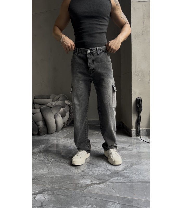 BAGGY YENİ SEZON YANDAN CEP DETAYLI JEAN PANTALON