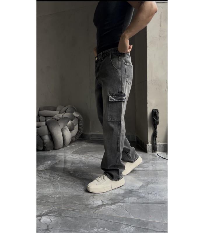 BAGGY YENİ SEZON YANDAN CEP DETAYLI JEAN PANTALON