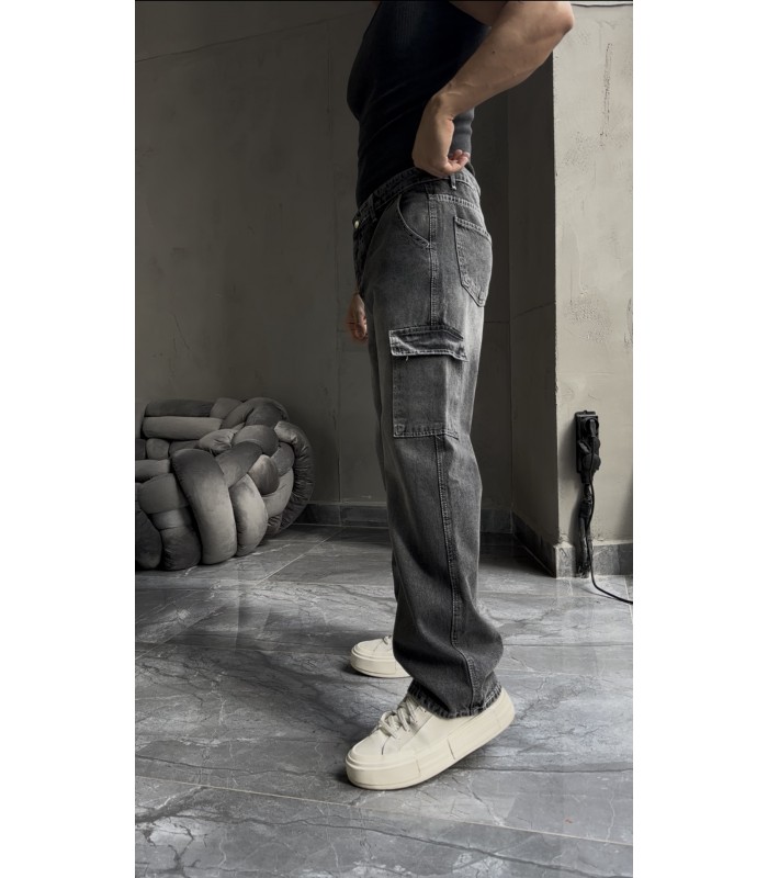 BAGGY YENİ SEZON YANDAN CEP DETAYLI JEAN PANTALON