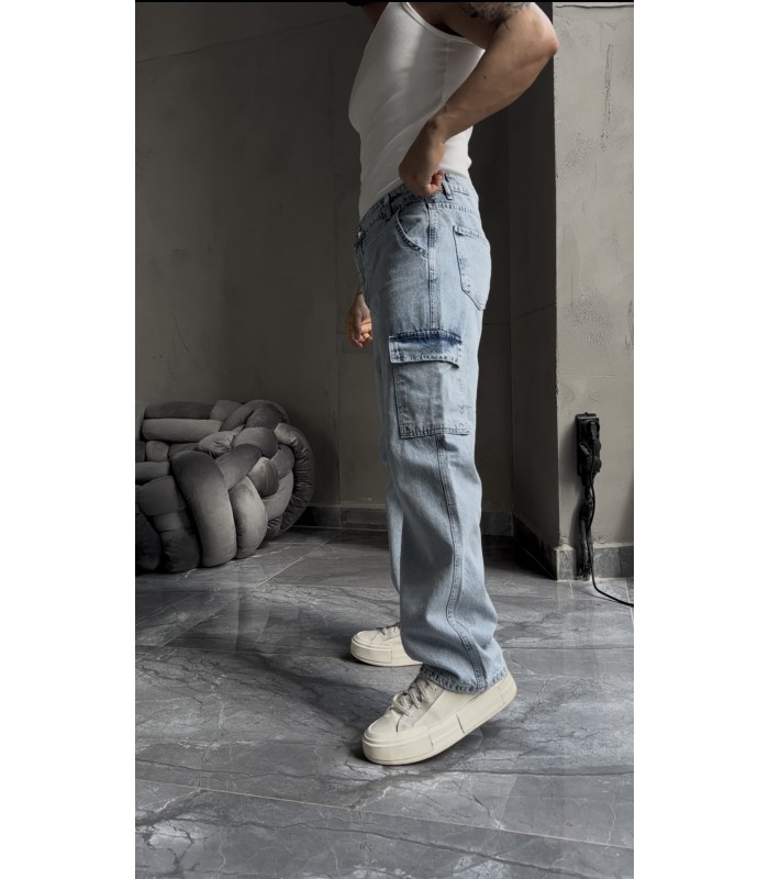 BAGGY YENİ SEZON YANDAN CEP DETAYLI JEAN PANTALON