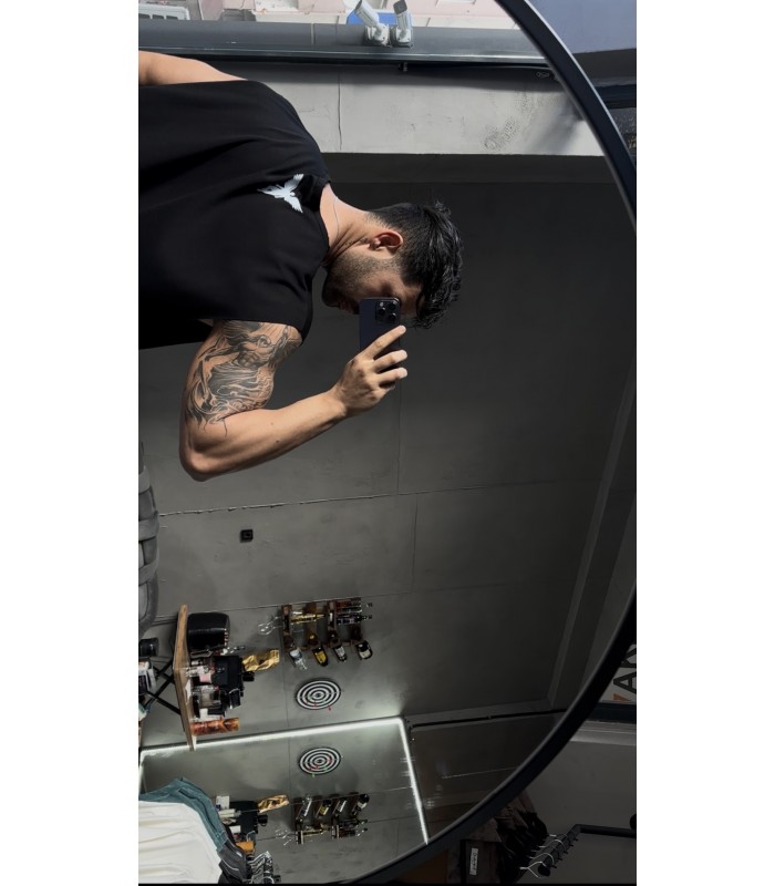 OVERSİZE İNCE KUMAŞ LİKRALI SIFIR KOL TSHIRT