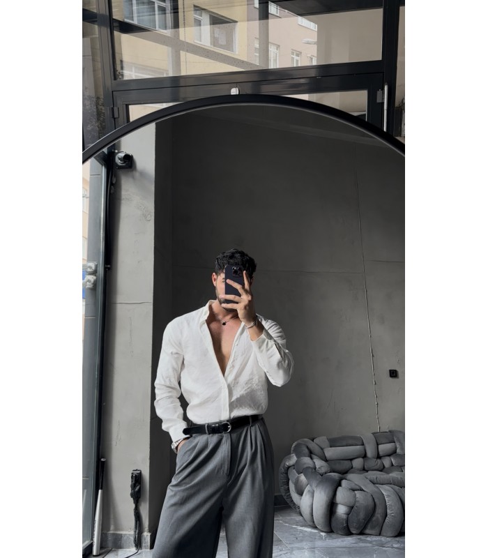 YENİ SEZON AYROBİN BEYAZ GÖMLEK