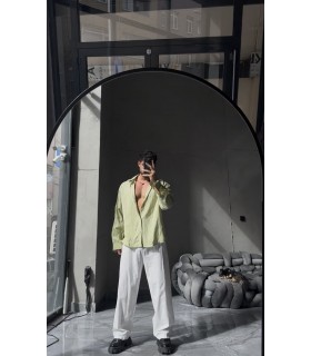 ÖZEL İNCE MODAL KUMAŞ OVERSİZE GÖMLEK