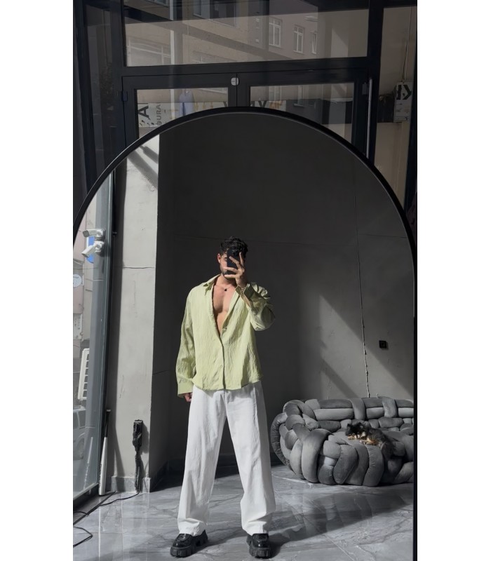 ÖZEL İNCE MODAL KUMAŞ OVERSİZE GÖMLEK