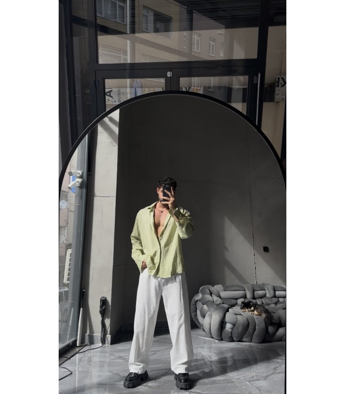 ÖZEL İNCE MODAL KUMAŞ OVERSİZE GÖMLEK