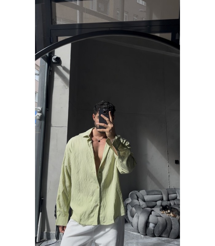 ÖZEL İNCE MODAL KUMAŞ OVERSİZE GÖMLEK