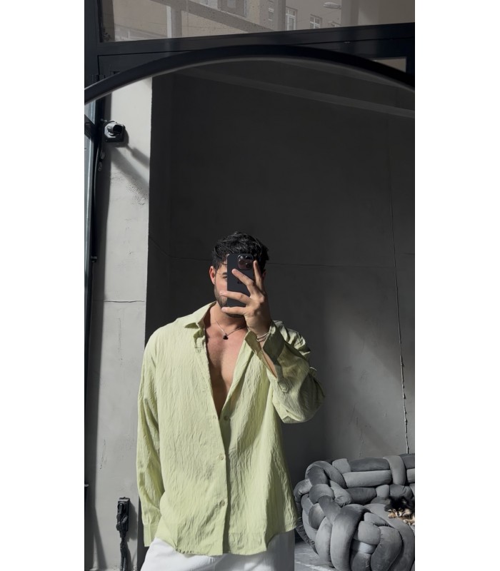 ÖZEL İNCE MODAL KUMAŞ OVERSİZE GÖMLEK