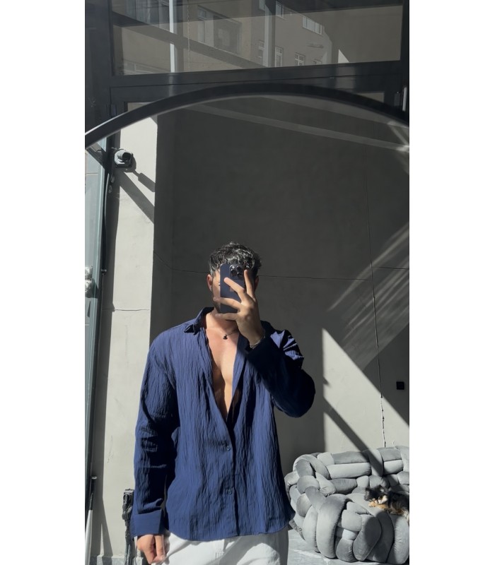 ÖZEL İNCE MODAL KUMAŞ OVERSİZE GÖMLEK