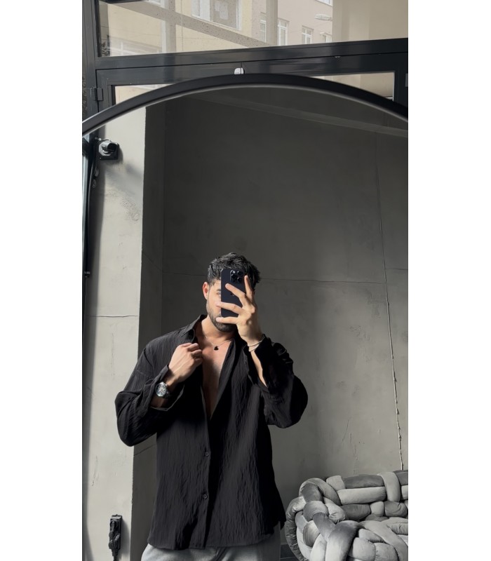 ÖZEL İNCE MODAL KUMAŞ OVERSİZE GÖMLEK