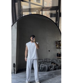 ÖZEL TASARIM OVERSİZE YAN KUŞ GÖZÜ DETAYLI  EŞOFMAN TAKIM