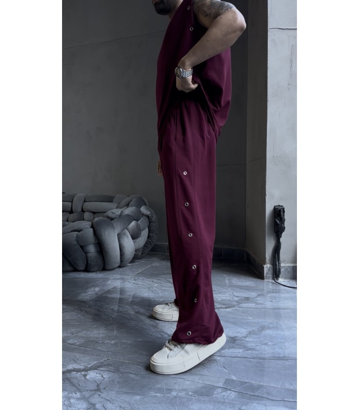 ÖZEL TASARIM OVERSİZE YAN KUŞ GÖZÜ DETAYLI  EŞOFMAN TAKIM