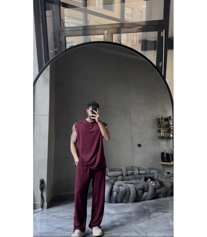 ÖZEL TASARIM OVERSİZE YAN KUŞ GÖZÜ DETAYLI  EŞOFMAN TAKIM