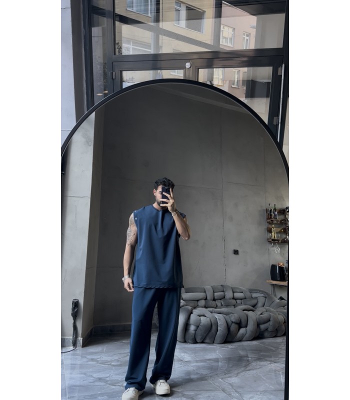 ÖZEL TASARIM OVERSİZE YAN KUŞ GÖZÜ DETAYLI  EŞOFMAN TAKIM