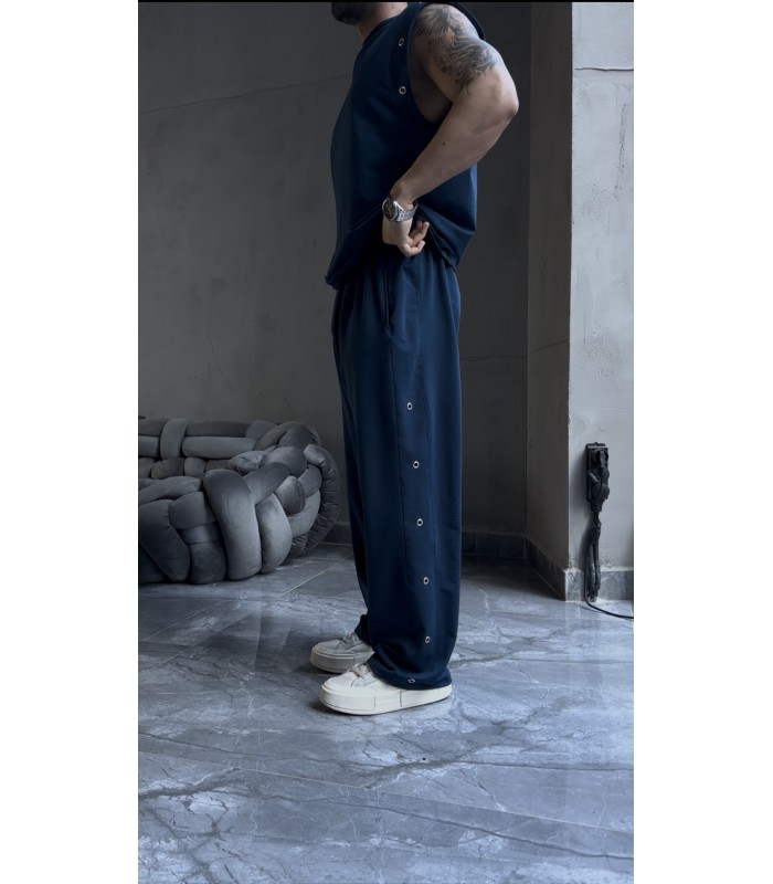 ÖZEL TASARIM OVERSİZE YAN KUŞ GÖZÜ DETAYLI  EŞOFMAN TAKIM