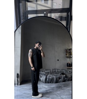 ÖZEL TASARIM OVERSİZE YAN KUŞ GÖZÜ DETAYLI  EŞOFMAN TAKIM