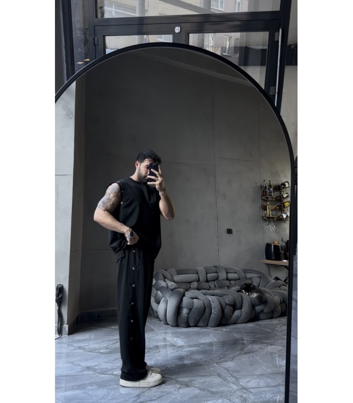 ÖZEL TASARIM OVERSİZE YAN KUŞ GÖZÜ DETAYLI  EŞOFMAN TAKIM