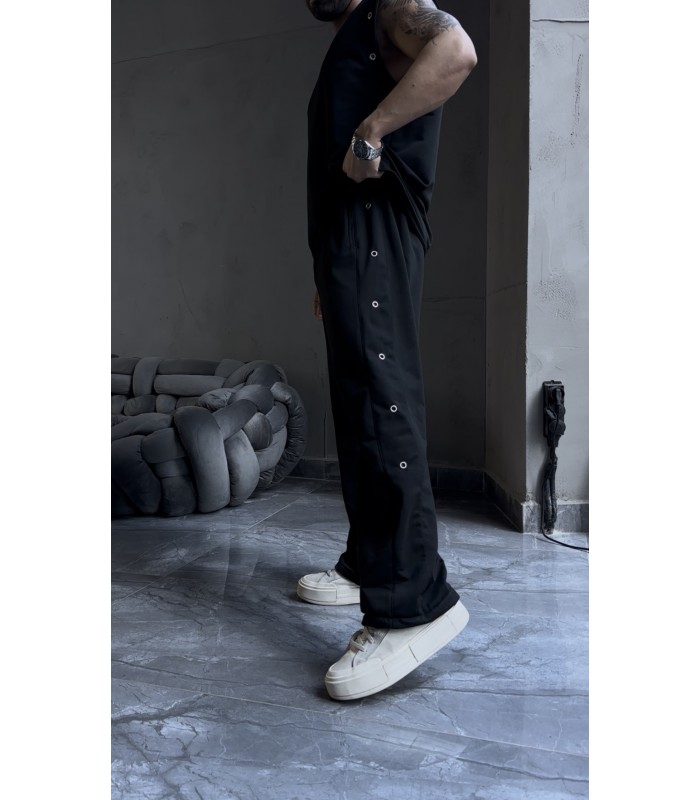 ÖZEL TASARIM OVERSİZE YAN KUŞ GÖZÜ DETAYLI  EŞOFMAN TAKIM