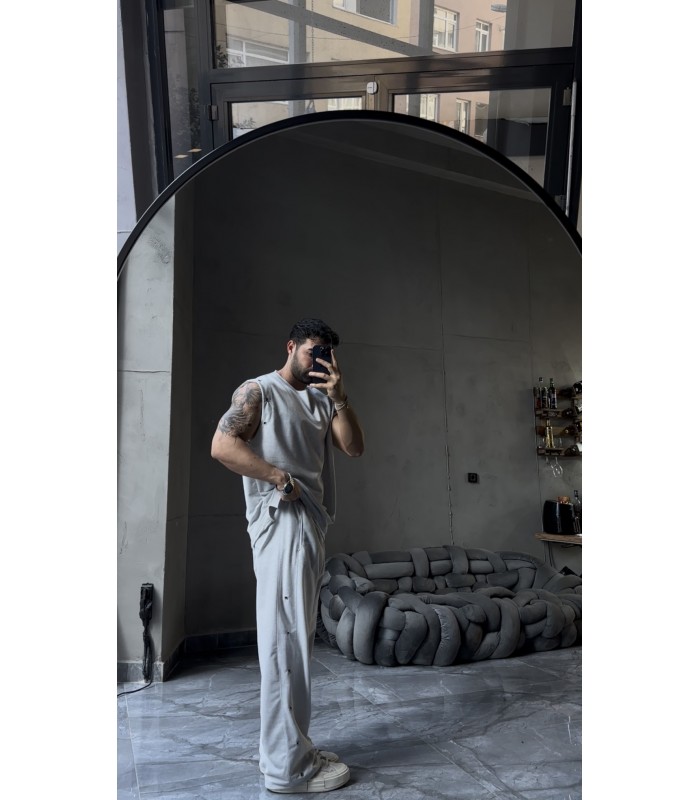 ÖZEL TASARIM OVERSİZE YAN KUŞ GÖZÜ DETAYLI  EŞOFMAN TAKIM