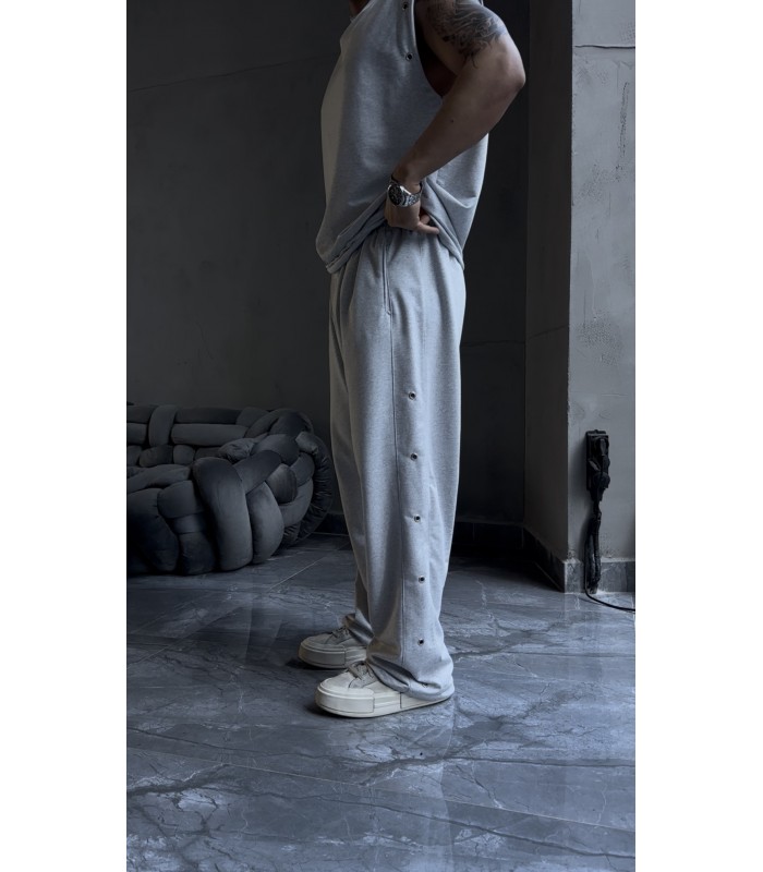 ÖZEL TASARIM OVERSİZE YAN KUŞ GÖZÜ DETAYLI  EŞOFMAN TAKIM