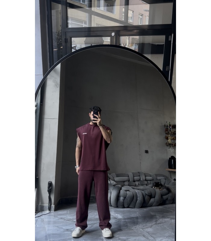 YENİ SEZON YIKAMA KUMAŞ ARKA BASKI DETAYLI OVERSİZE SIFIR KOL TSHİRT