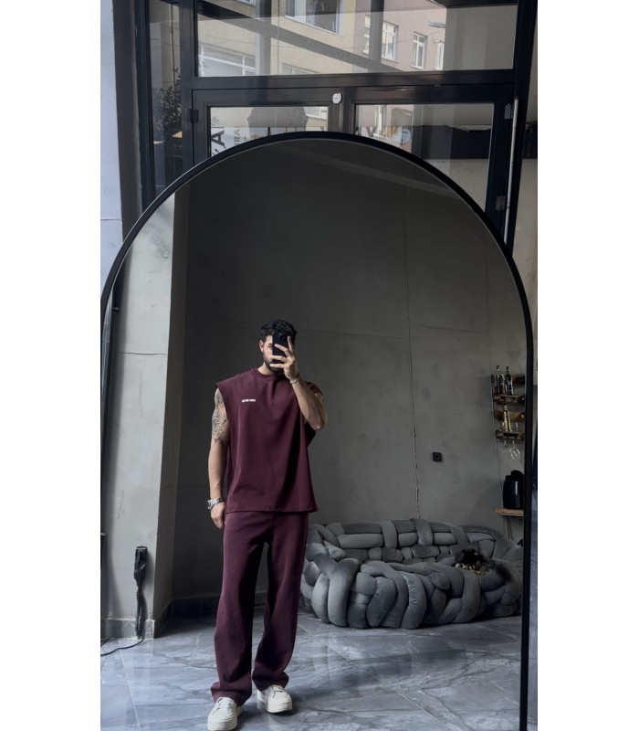 YENİ SEZON YIKAMA KUMAŞ ARKA BASKI DETAYLI OVERSİZE SIFIR KOL TSHİRT