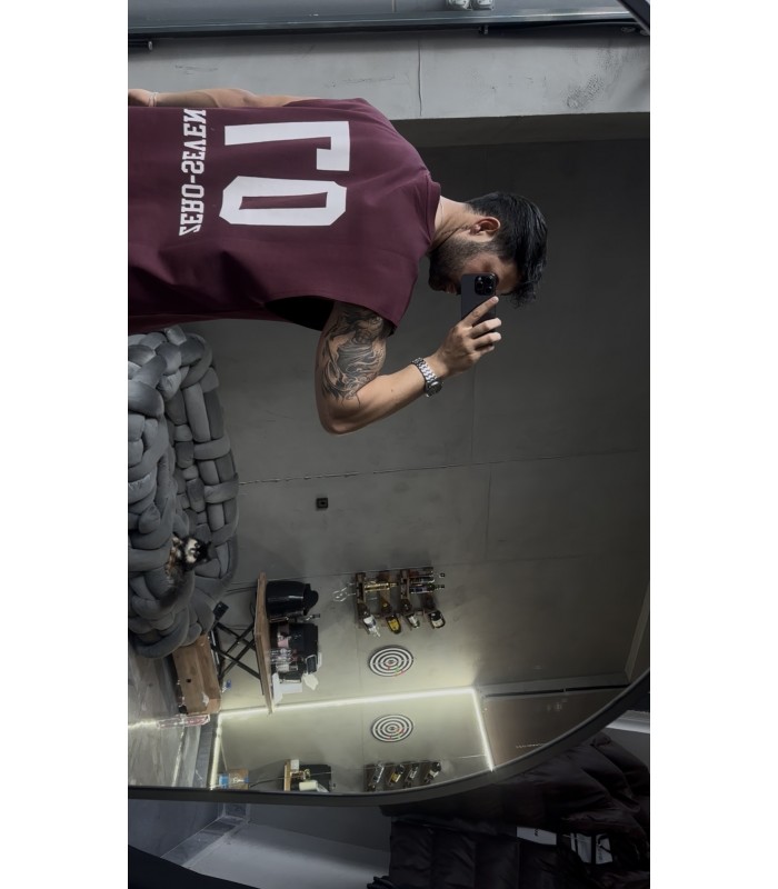 YENİ SEZON YIKAMA KUMAŞ ARKA BASKI DETAYLI OVERSİZE SIFIR KOL TSHİRT