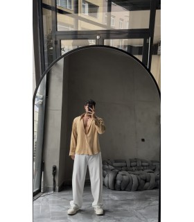 OVERSİZE YENİ SEZON KETEN GÖMLEK