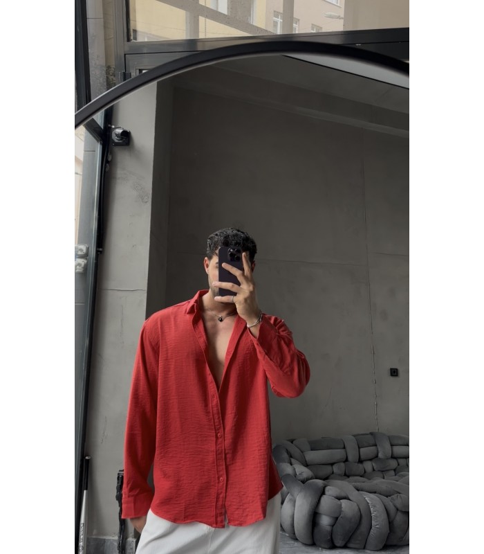 OVERSİZE YENİ SEZON KETEN GÖMLEK