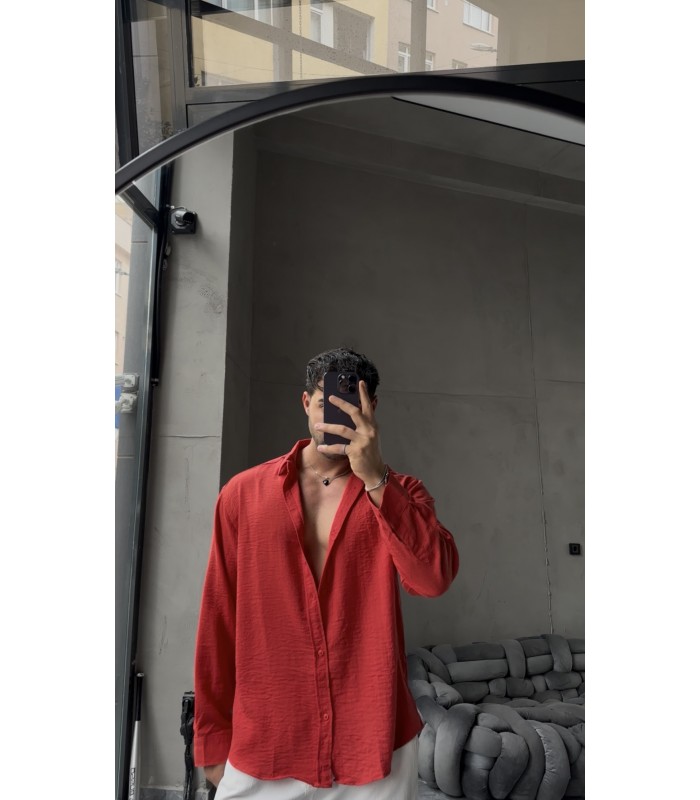 OVERSİZE YENİ SEZON KETEN GÖMLEK