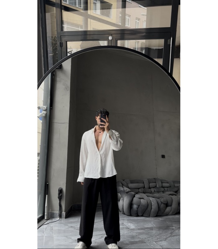 OVERSİZE YENİ SEZON MODAL KUMAŞ GÖMLEK