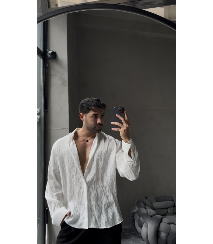 OVERSİZE YENİ SEZON MODAL KUMAŞ GÖMLEK