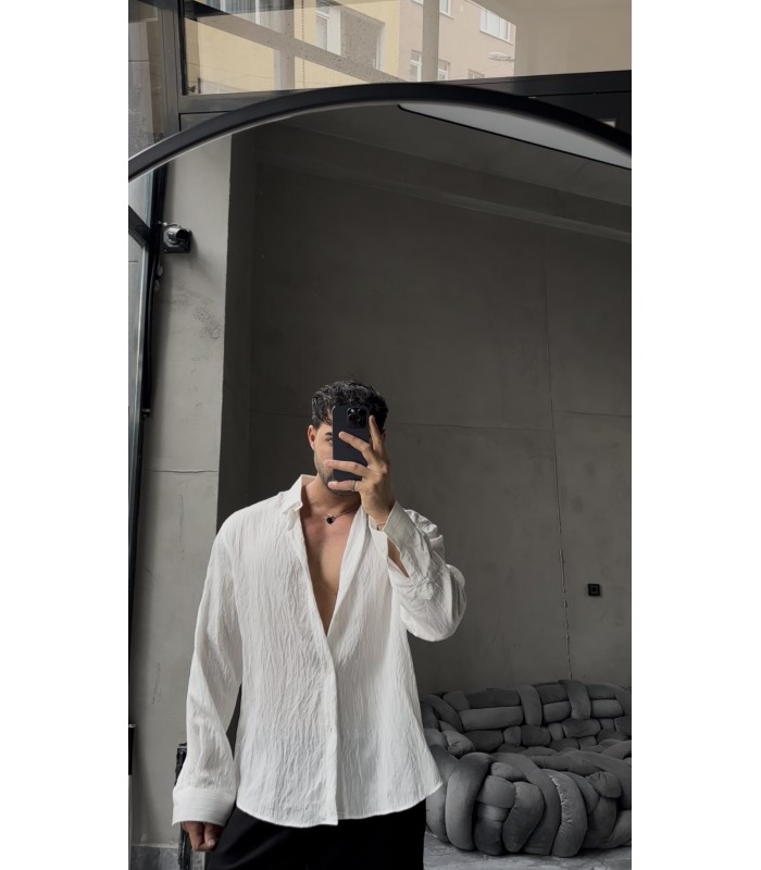 OVERSİZE YENİ SEZON MODAL KUMAŞ GÖMLEK