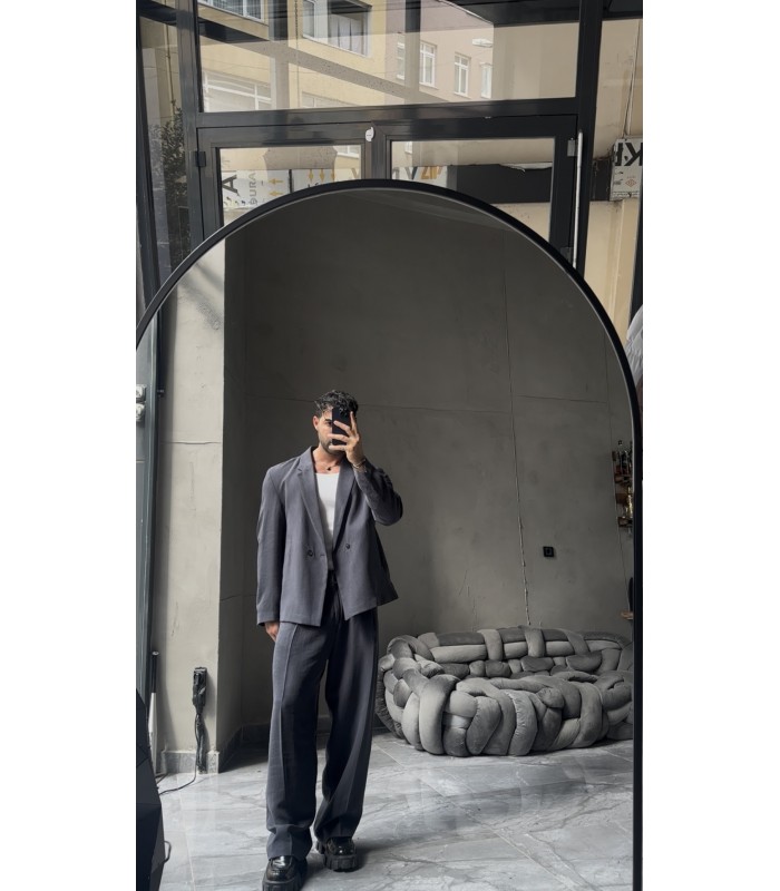 YAN DÜĞME DETAYLI ÖZEL KESİM TENSEL KUMAŞ TAKIM