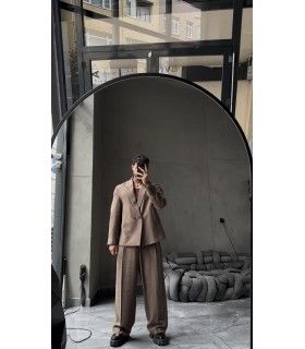 YAN DÜĞME DETAYLI ÖZEL KESİM TENSEL KUMAŞ TAKIM