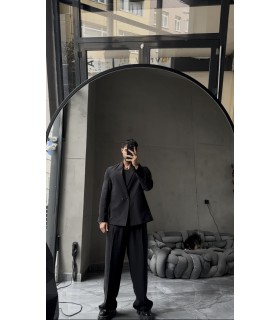 YAN DÜĞME DETAYLI ÖZEL KESİM TENSEL KUMAŞ TAKIM