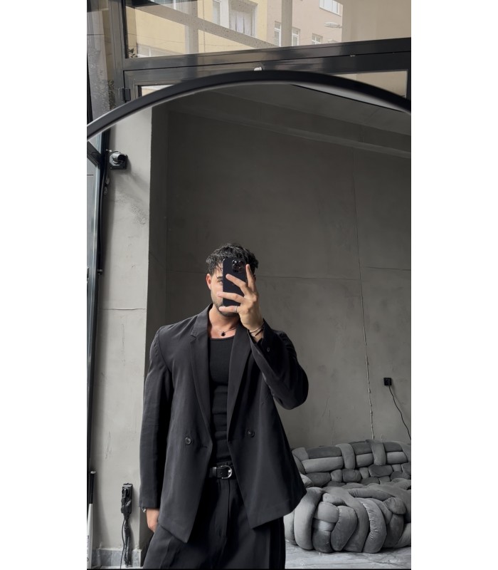 YAN DÜĞME DETAYLI ÖZEL KESİM TENSEL KUMAŞ TAKIM