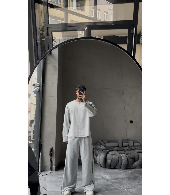 ÖZEL TASARIM YANDAN FERMUAR DETAYLI EŞOFMAN TAKIM