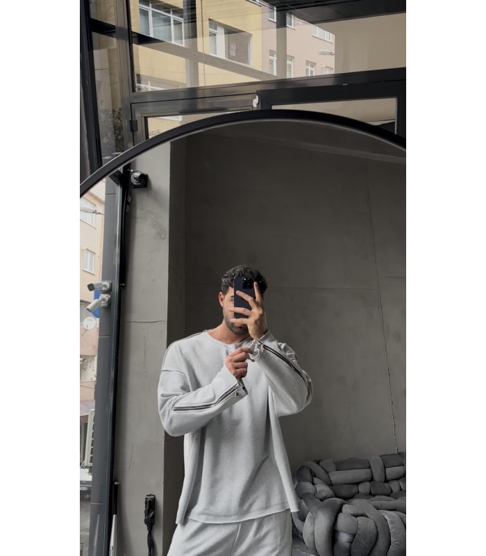 ÖZEL TASARIM YANDAN FERMUAR DETAYLI EŞOFMAN TAKIM