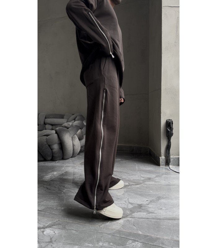 ÖZEL TASARIM YANDAN FERMUAR DETAYLI EŞOFMAN TAKIM